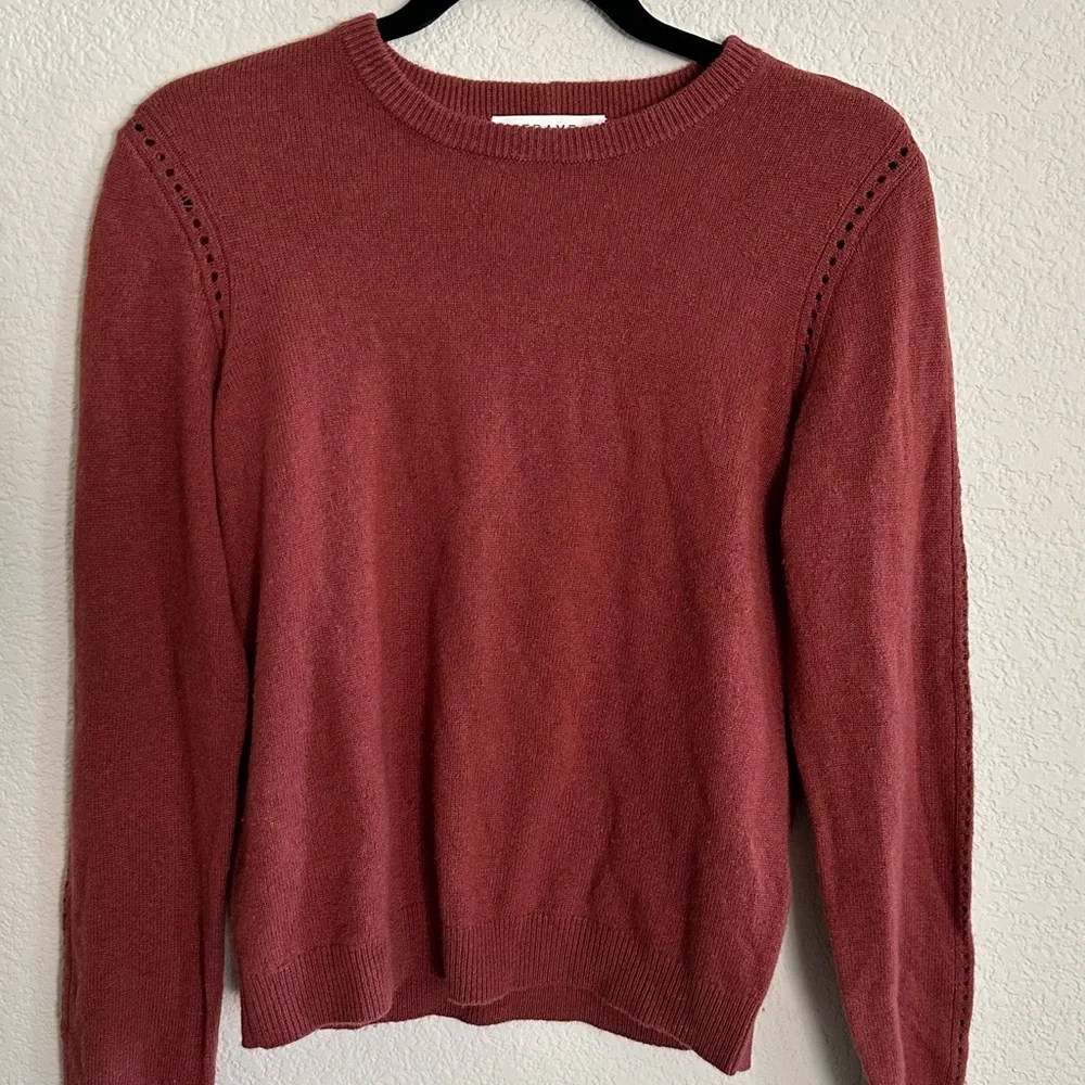 Frame Ladder Pointelle Cashmere  Sweater